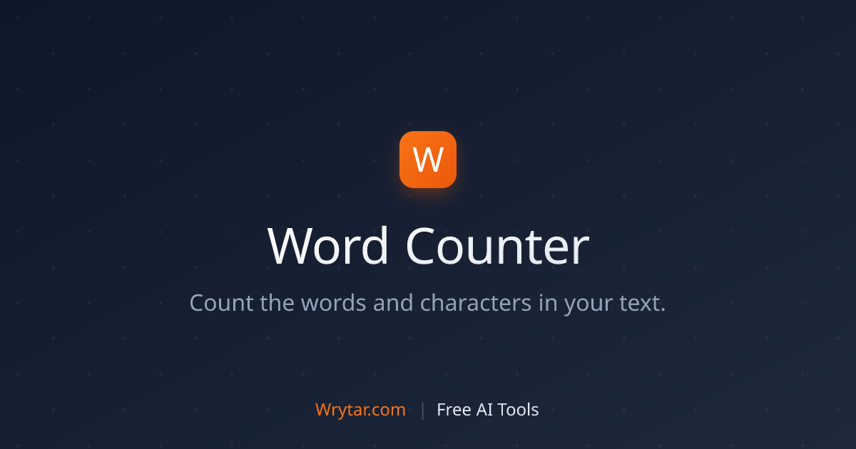 Free AI Word Counter | Wrytar | Wrytar AI